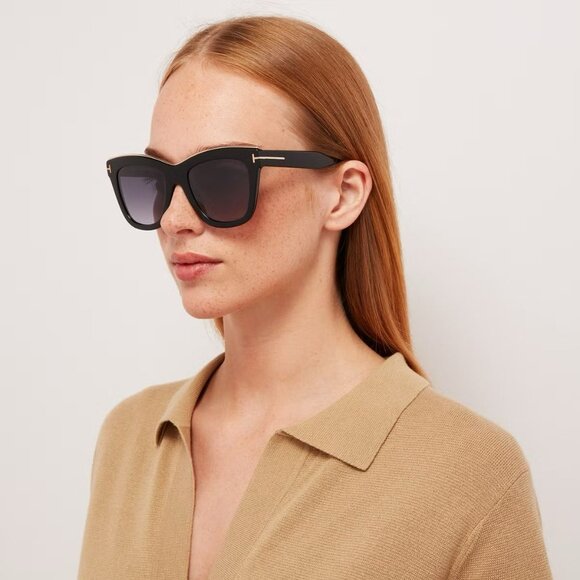 Tom Ford Women BRAND NEW Sunglasses JULIE Black Gradient Smoke Cat Eye FT0685 main image 11